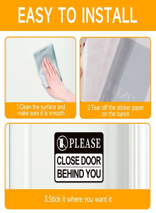 LUHIMO Please Close Door Behind You Sign, Self Adhesive Vinyl Close The Door Stickers, Keep Closed Sign for Home Office Business Hospital Restroom School - Image 3